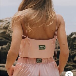 Daily Drills Silky Tie Tank in Ribbon (XS/S)